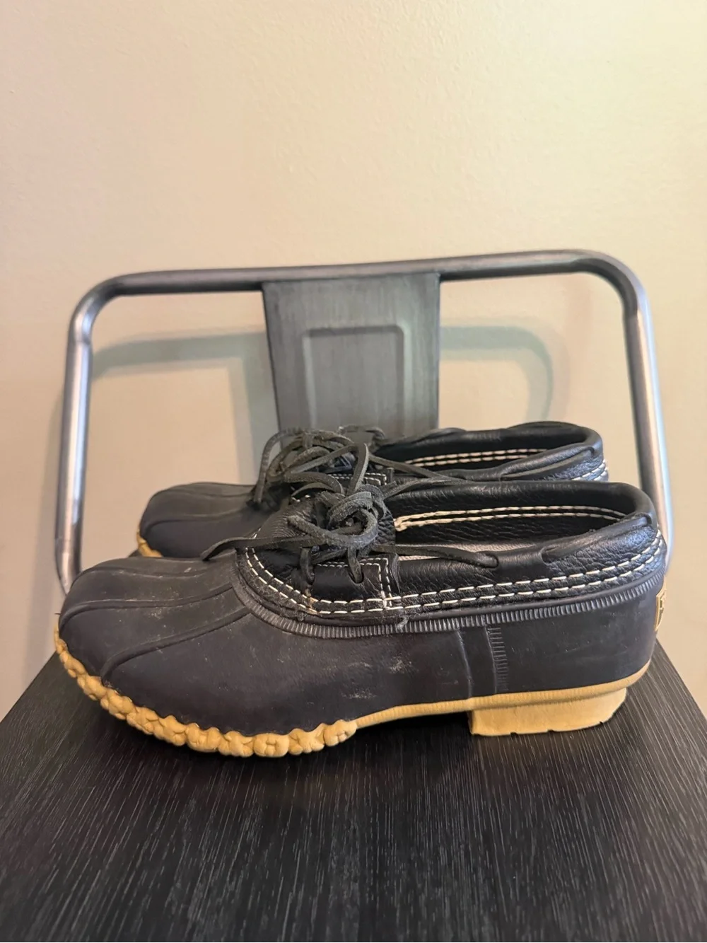 L.L.Bean Bean Boots Made in Maine Duck Shoes Black 7M